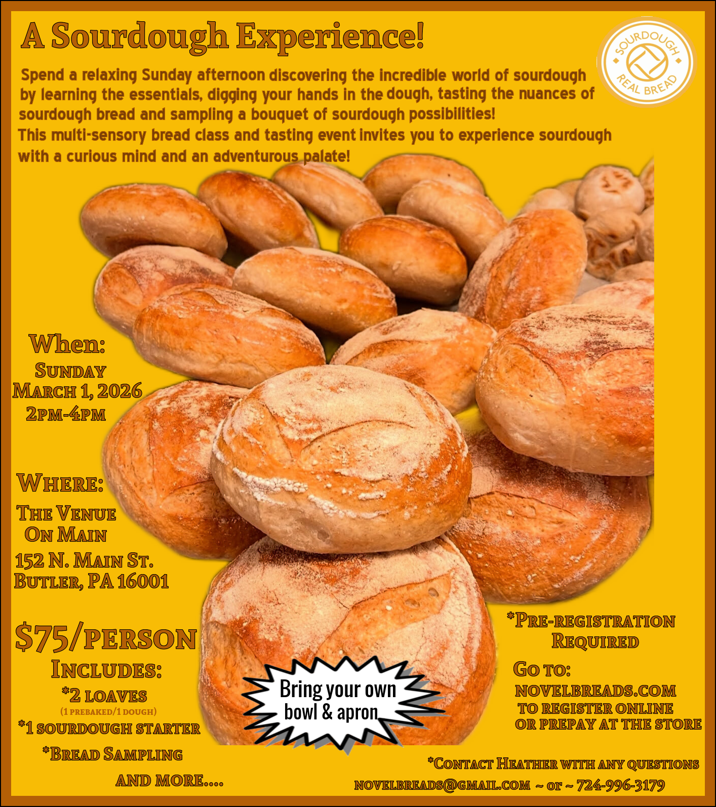 Click Here to Register for A Sourdough Experience