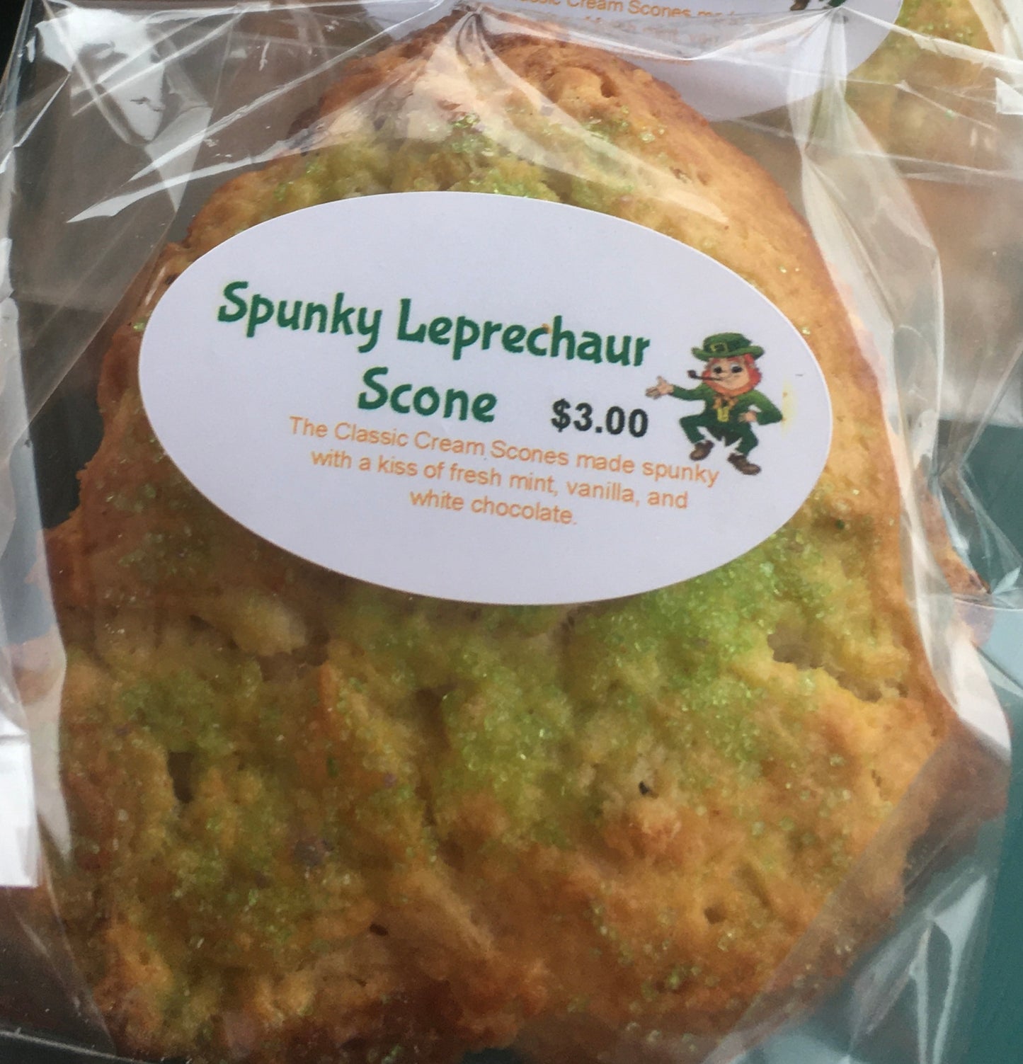 Spunky Leprechaun Cream Scones